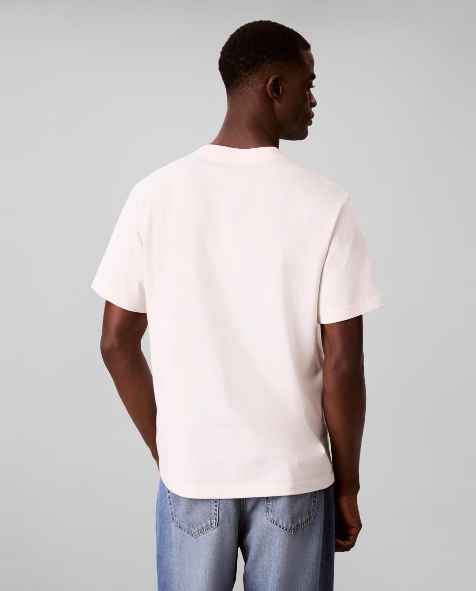 Camiseta Hombre gráfica monologo efecto desgastado - Calvin Klein Jeans - Crudo Crudo-2