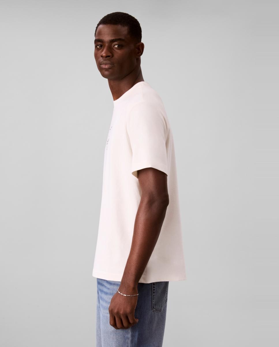 Camiseta Hombre gráfica monologo efecto desgastado - Calvin Klein Jeans - Crudo Crudo-4