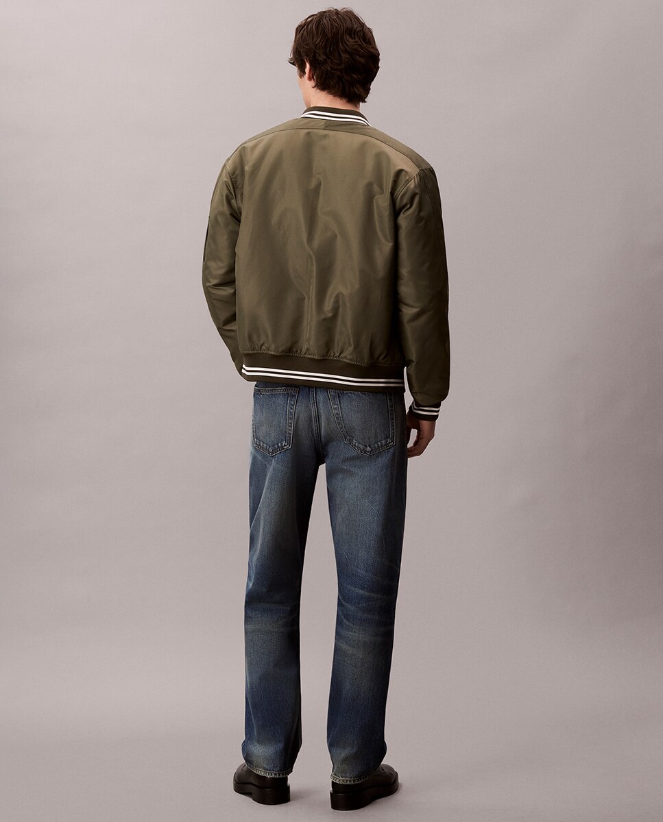 Blusão Bomber com Logótipo Verde-militar-4