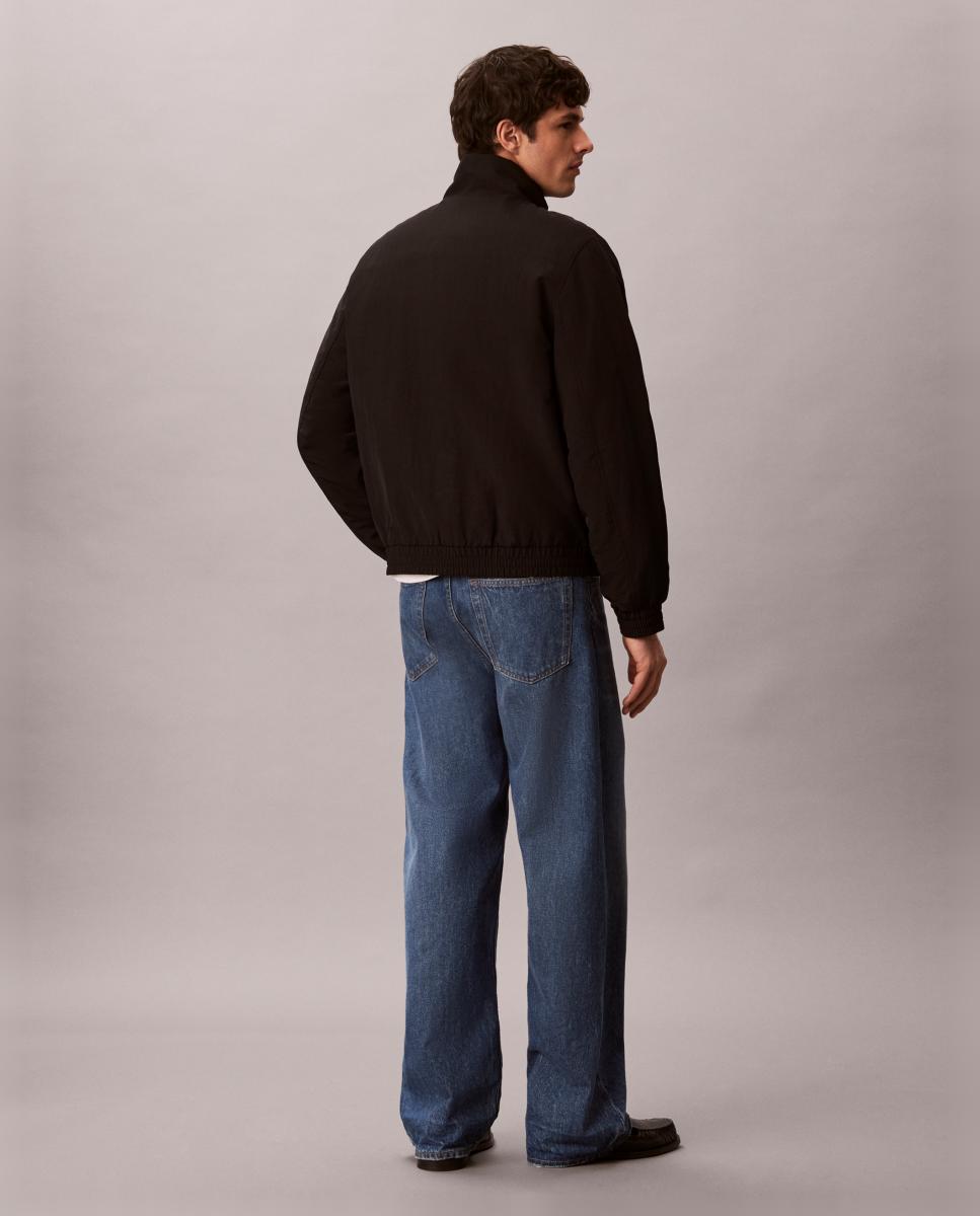 Casaco Estilo Harrington Preto-2