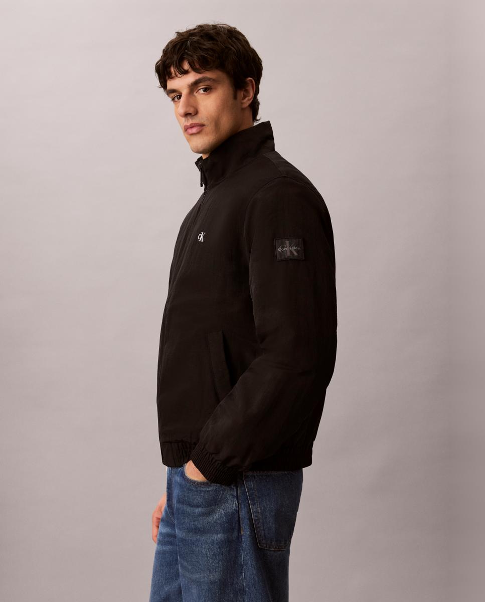 Casaco Estilo Harrington Preto-3