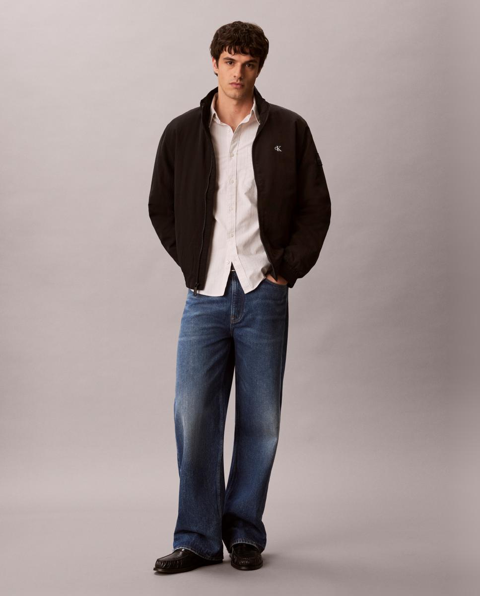 Casaco Estilo Harrington Preto-6