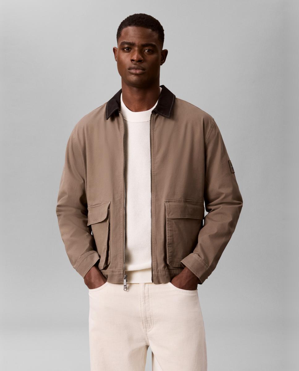 Calvin Klein Jeans - Chaqueta Hombre con cuello en contraste.