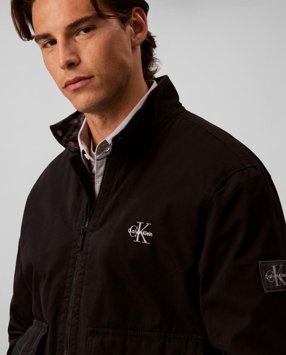 Chaqueta Hombre Harrington con forro de franela - Calvin Klein Jeans - Negro Negro-3