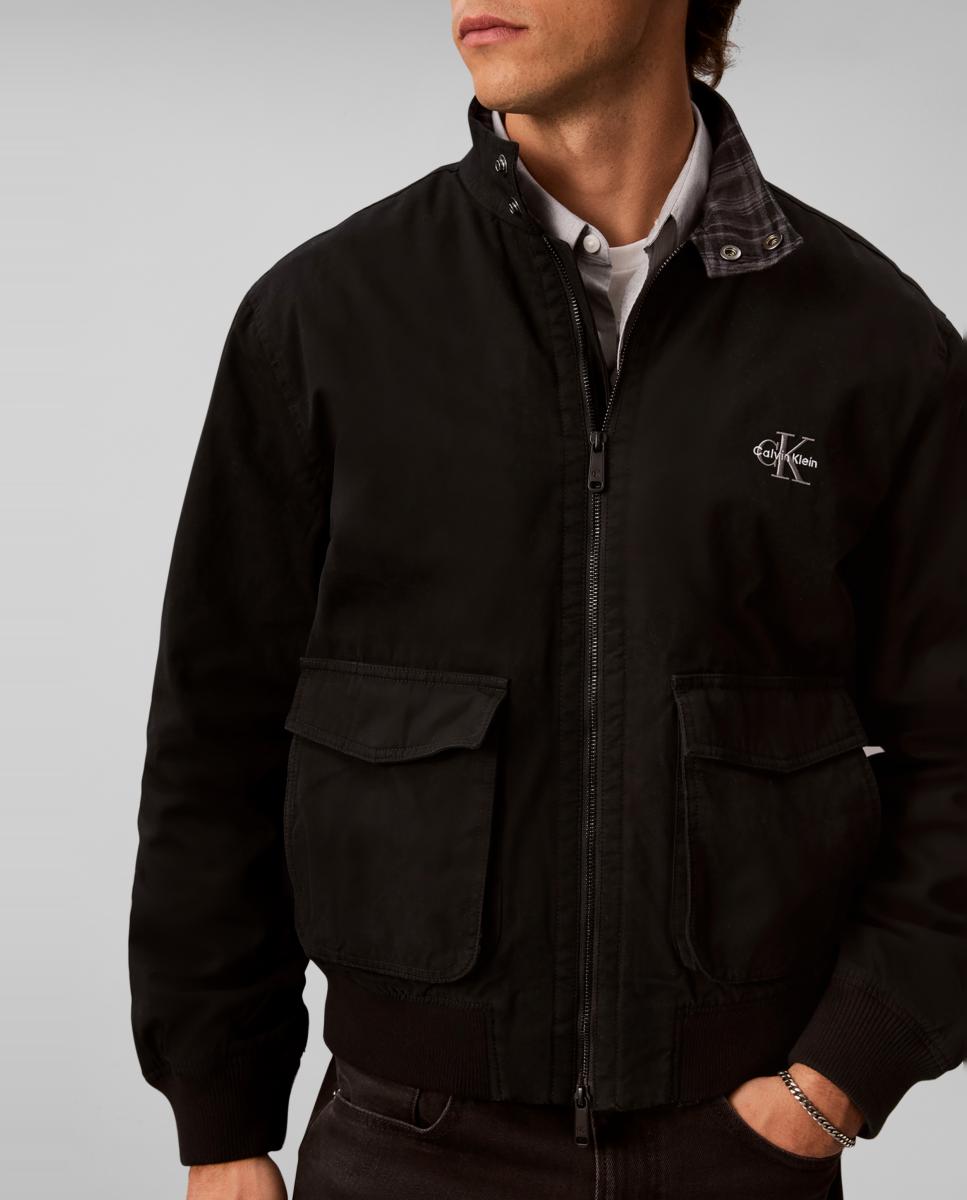 Chaqueta Hombre Harrington con forro de franela - Calvin Klein Jeans - Negro Negro-4