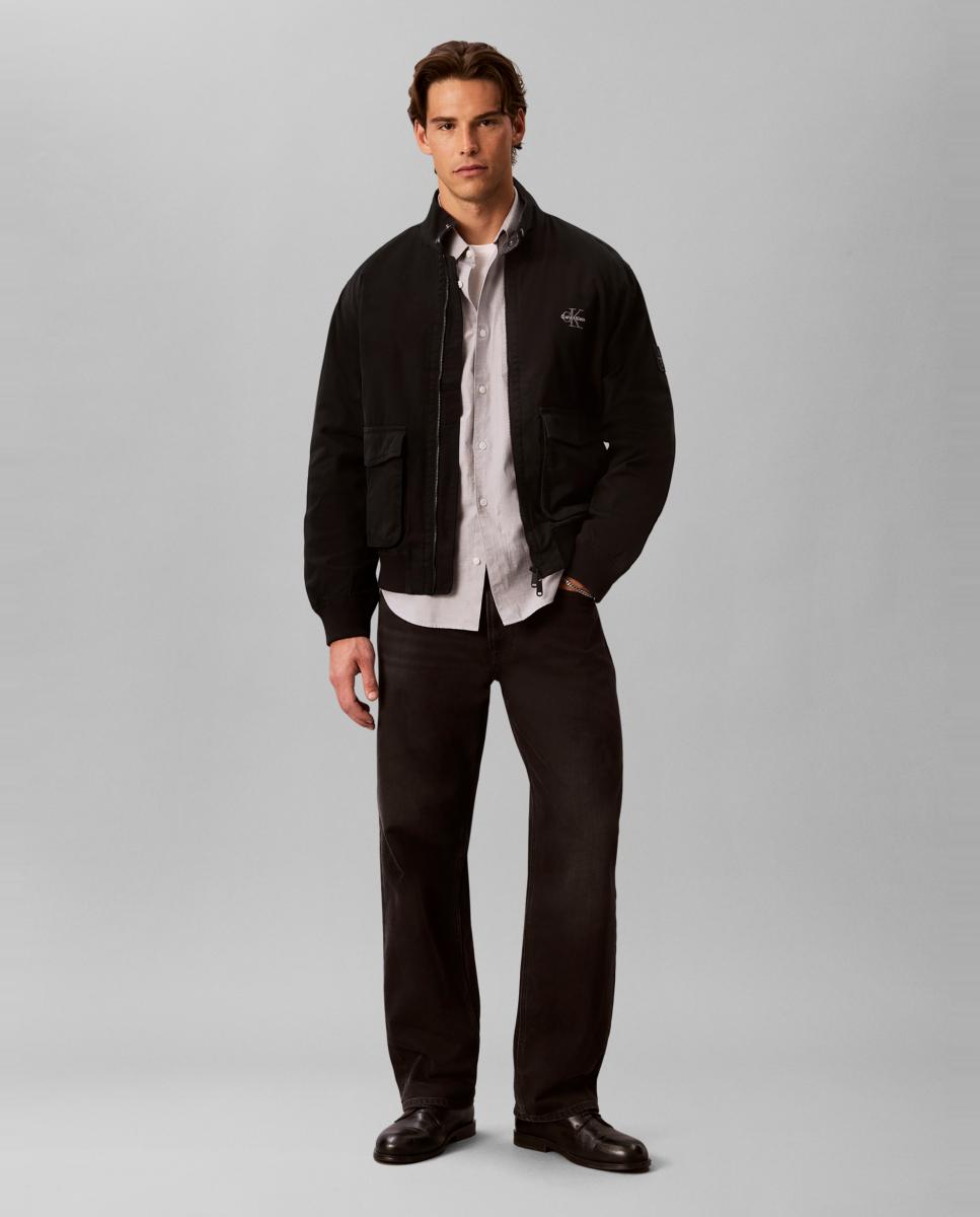 Chaqueta Hombre Harrington con forro de franela - Calvin Klein Jeans - Negro Negro-6