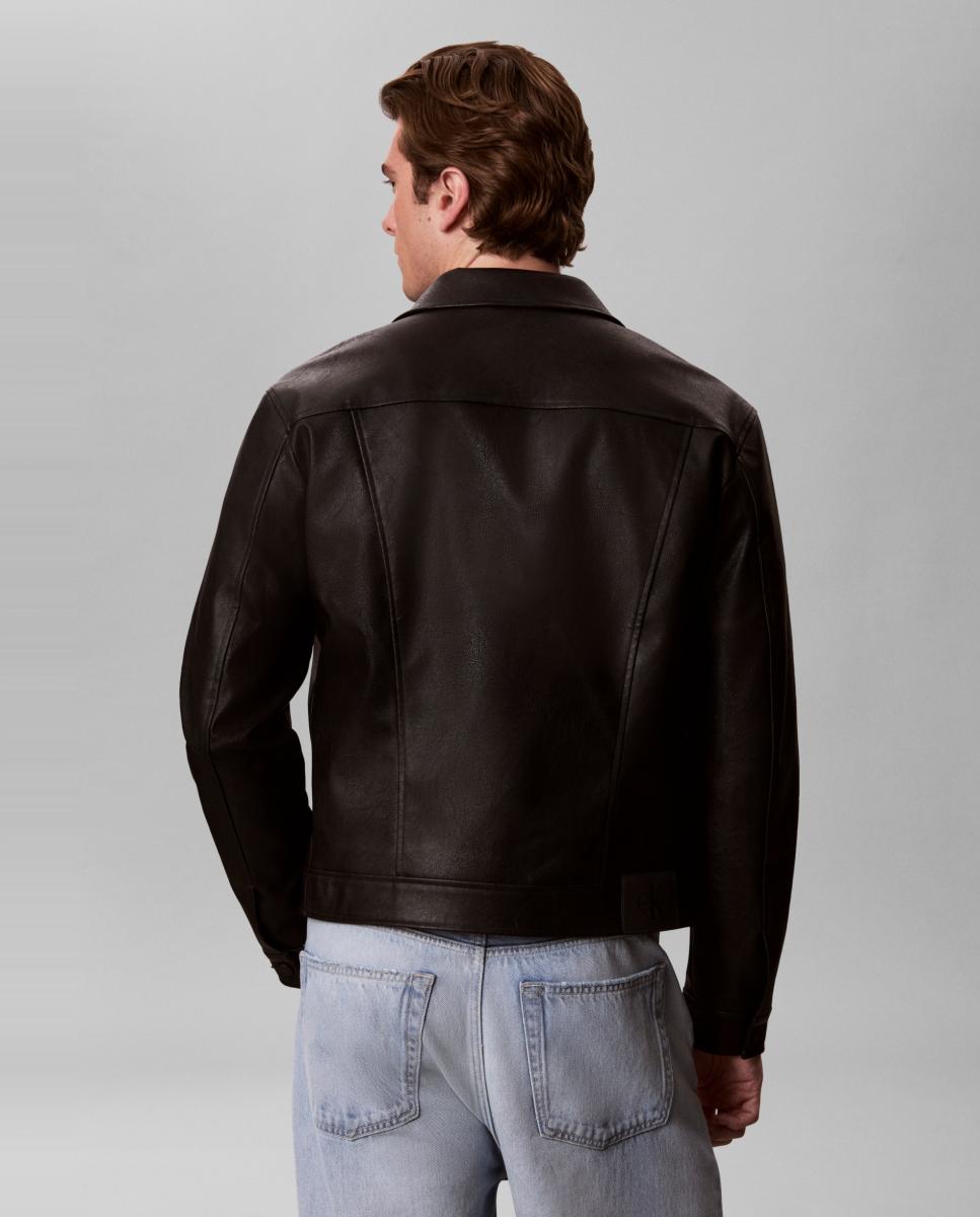 Chaqueta trucker Hombre de polipiel - Calvin Klein Jeans - Negro Negro-2