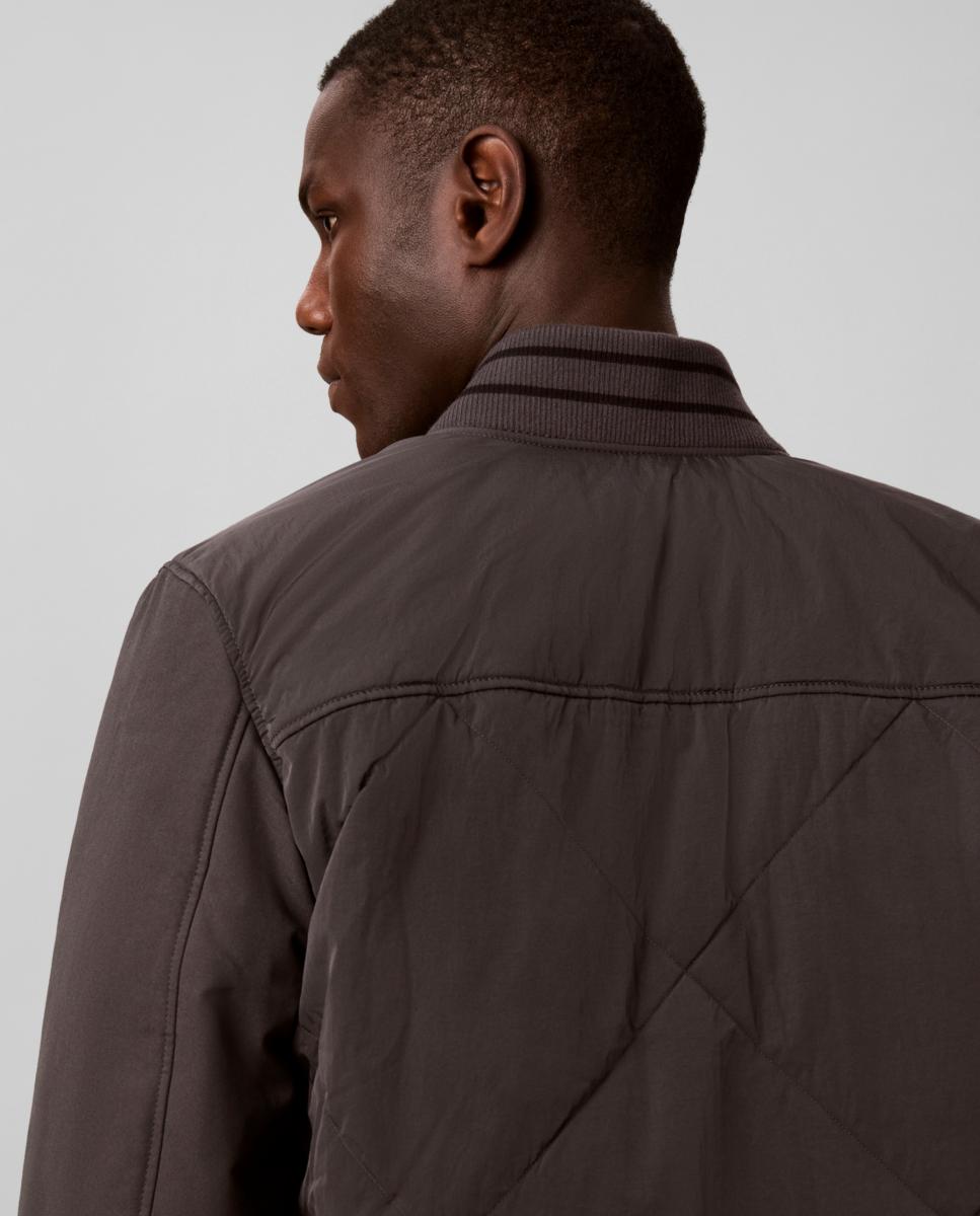Chaqueta Hombre varsity de materiales combinados - Calvin Klein Jeans - Gris oscuro Gris oscuro-4