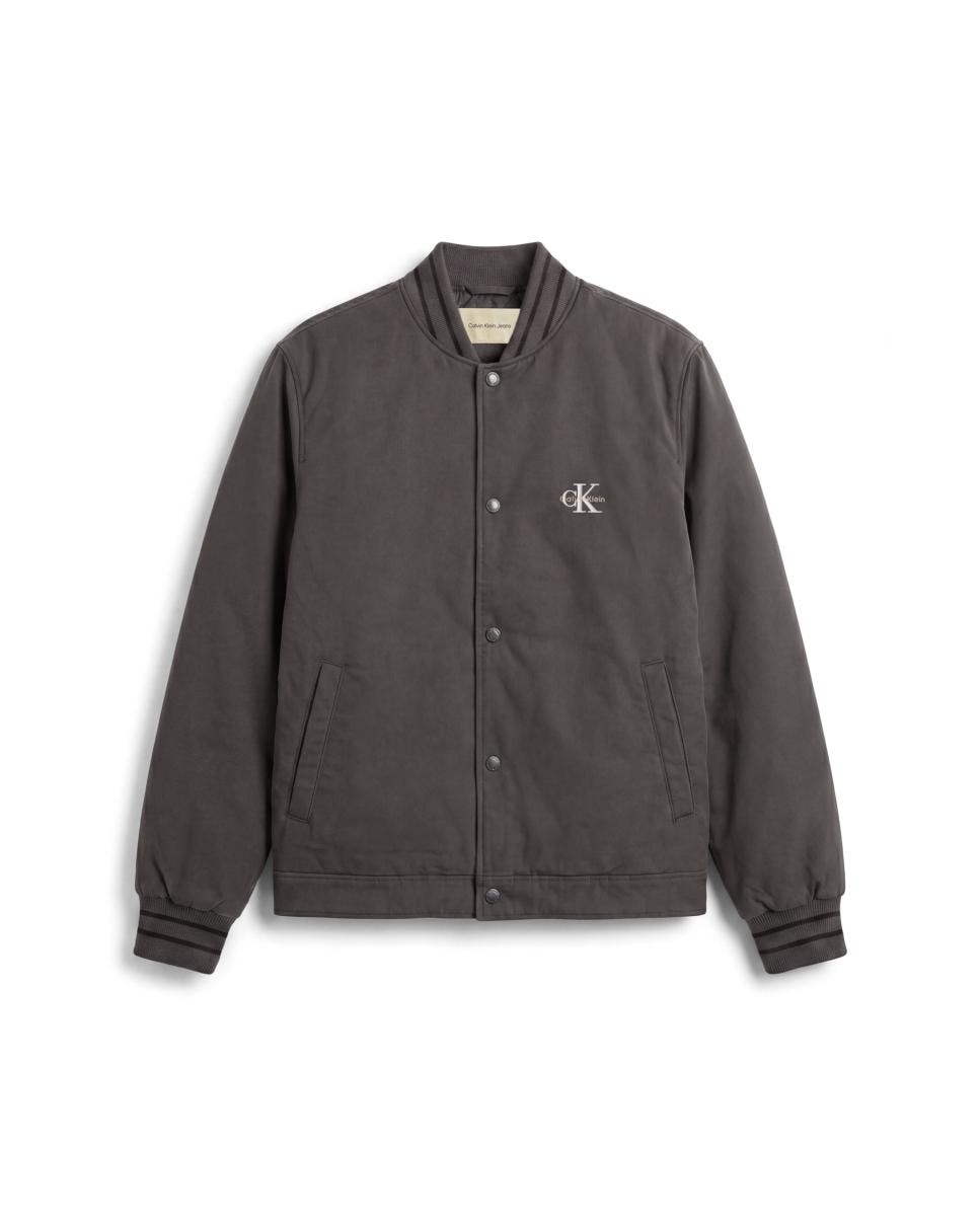 Chaqueta Hombre varsity de materiales combinados - Calvin Klein Jeans - Gris oscuro Gris oscuro-6
