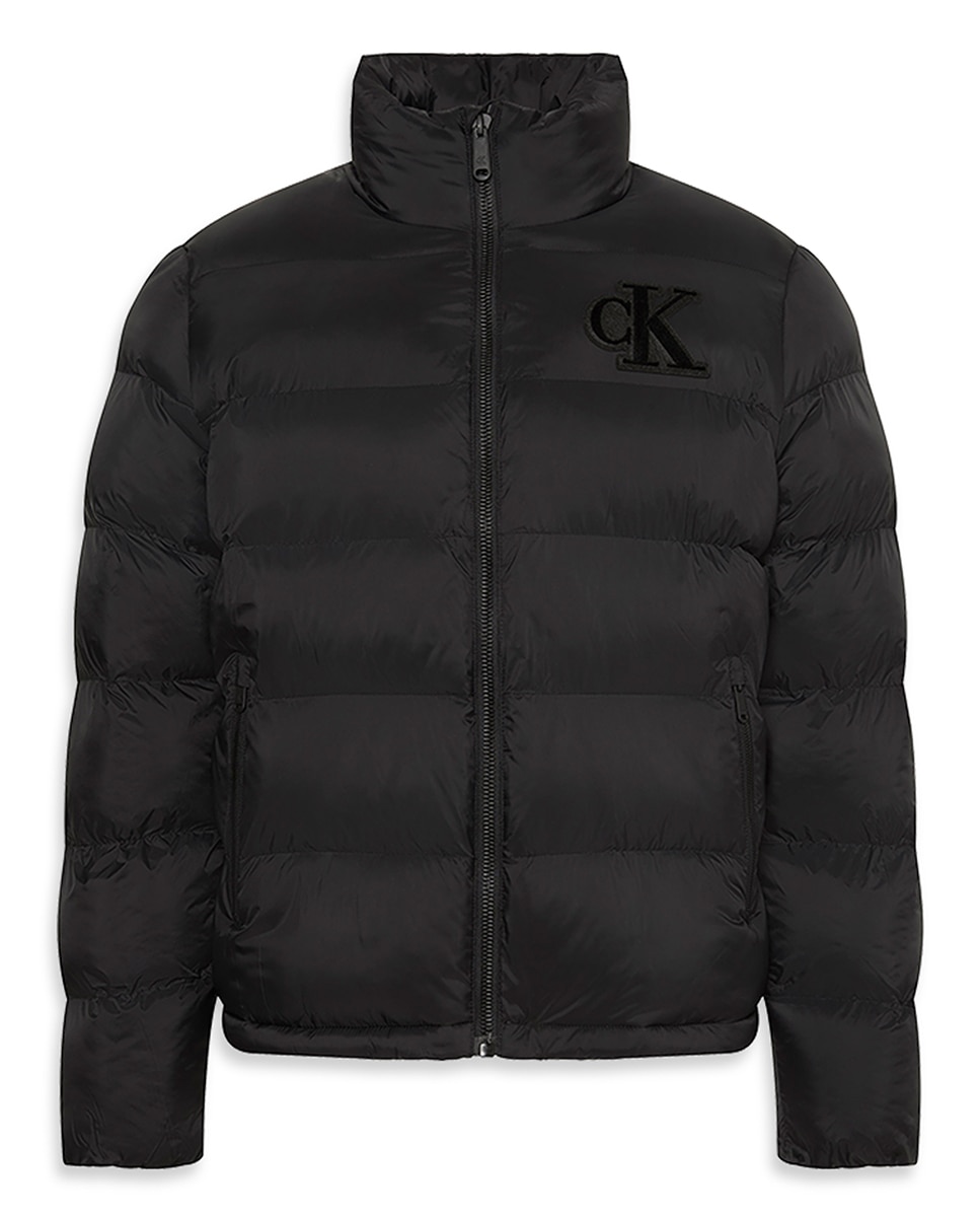 Casaco Puffer com Monograma Preto-5