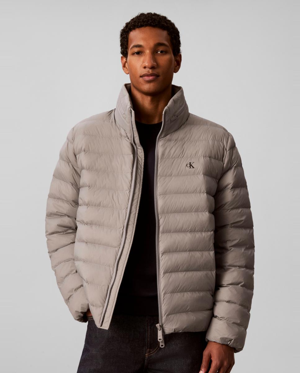 Chaqueta puffer Hombre ligera con capucha - Calvin Klein Jeans - Gris oscuro Gris oscuro-1