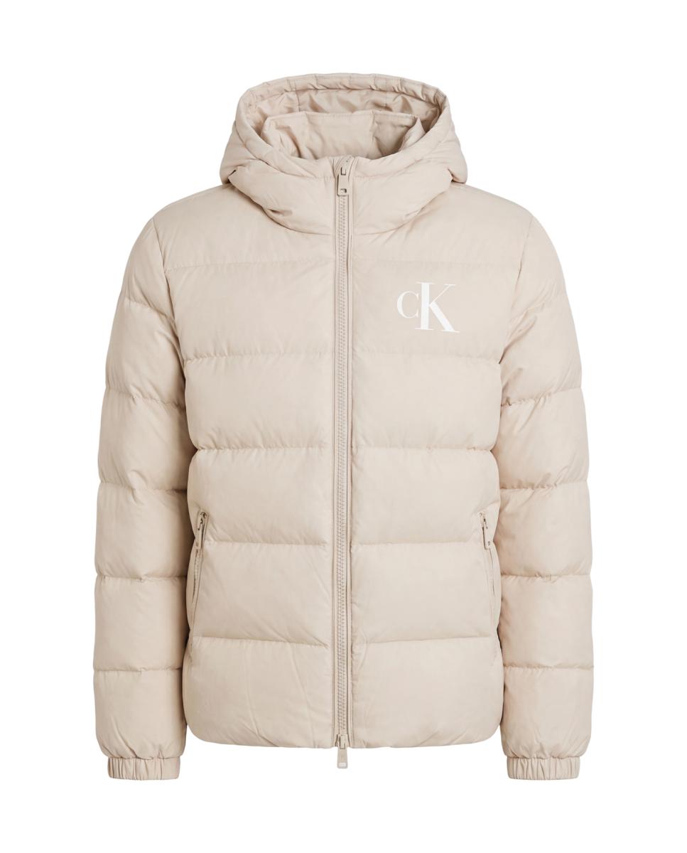 Chaqueta puffer Hombre ligera con capucha - Calvin Klein Jeans - Gris claro Gris claro-5