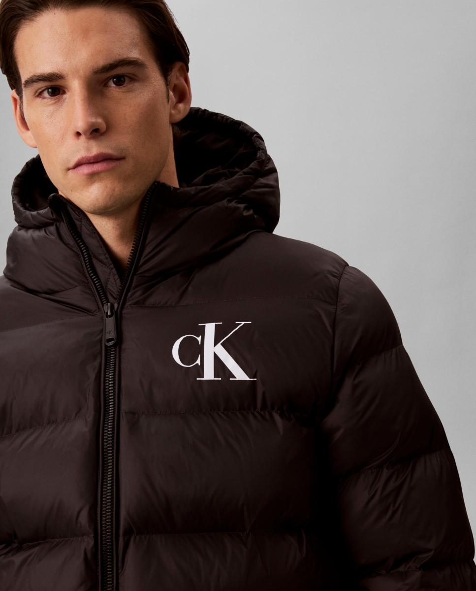 Chaqueta puffer Hombre ligera con capucha - Calvin Klein Jeans - Negro Negro-3