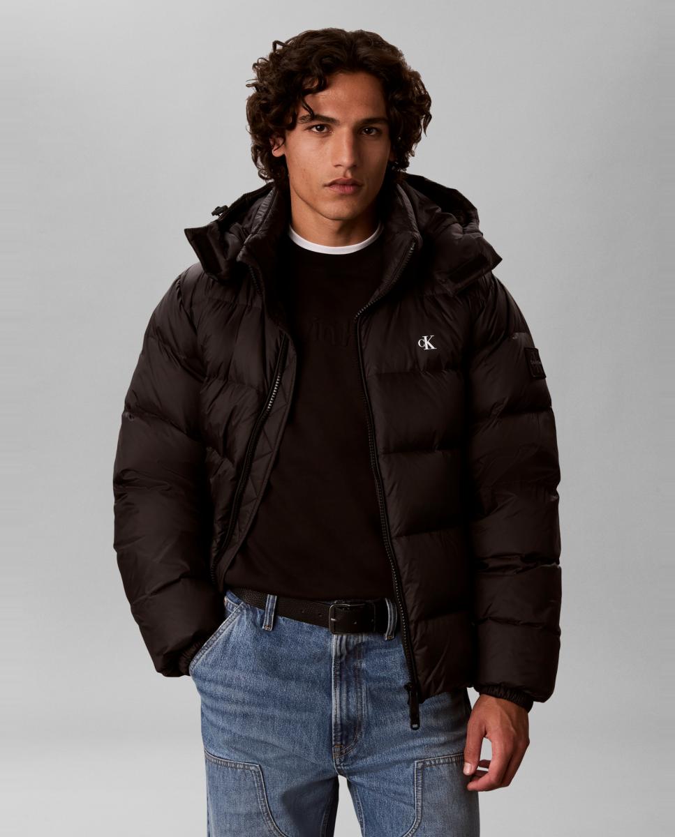 Plumífero Hombre nylon con capucha desmontable - Calvin Klein Jeans - Negro Negro-1