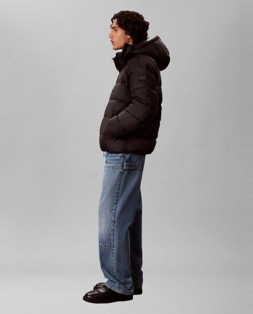 Plumífero Hombre nylon con capucha desmontable - Calvin Klein Jeans - Negro Negro-5