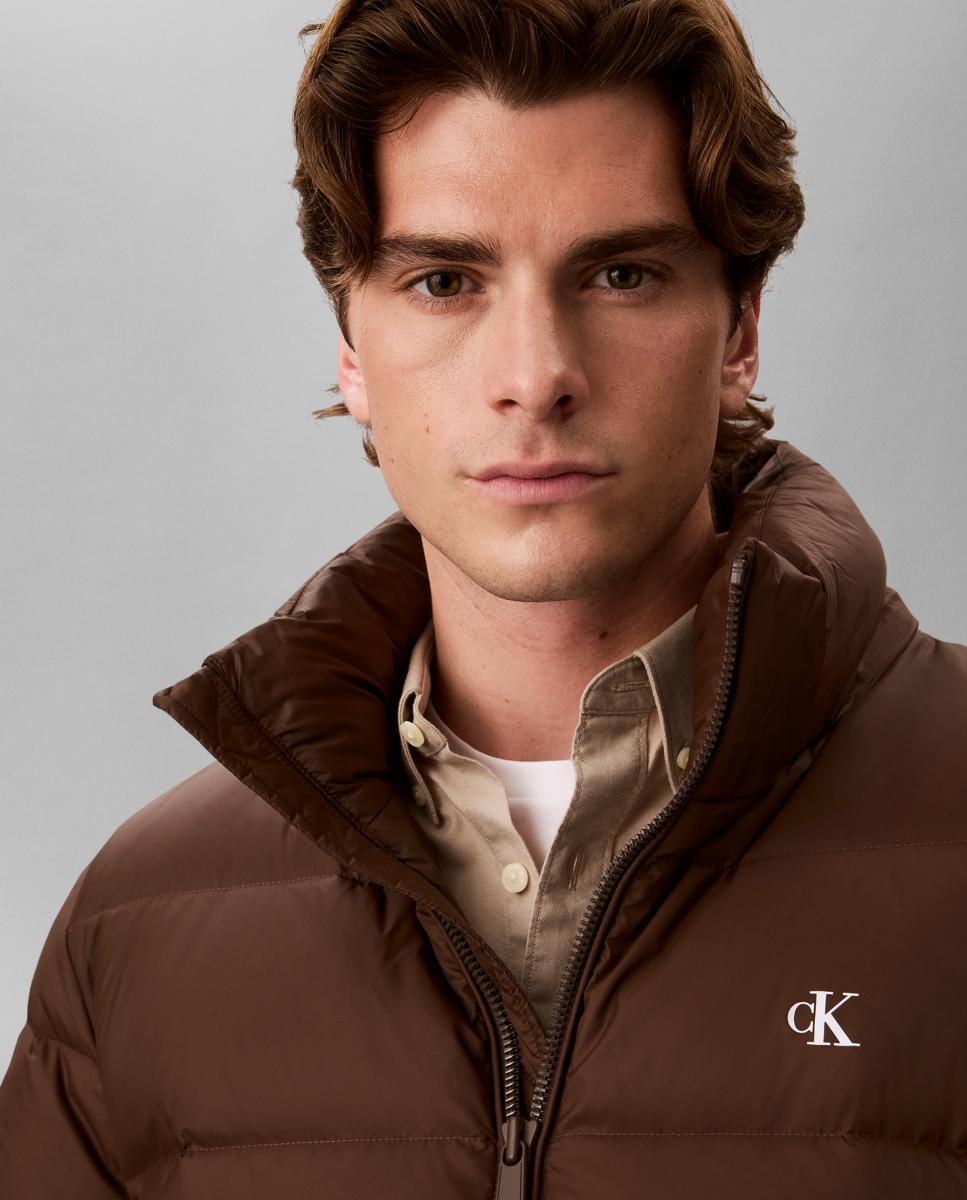 Plumífero Hombre nylon con capucha desmontable - Calvin Klein Jeans - Marrón oscuro Marrón oscuro-3