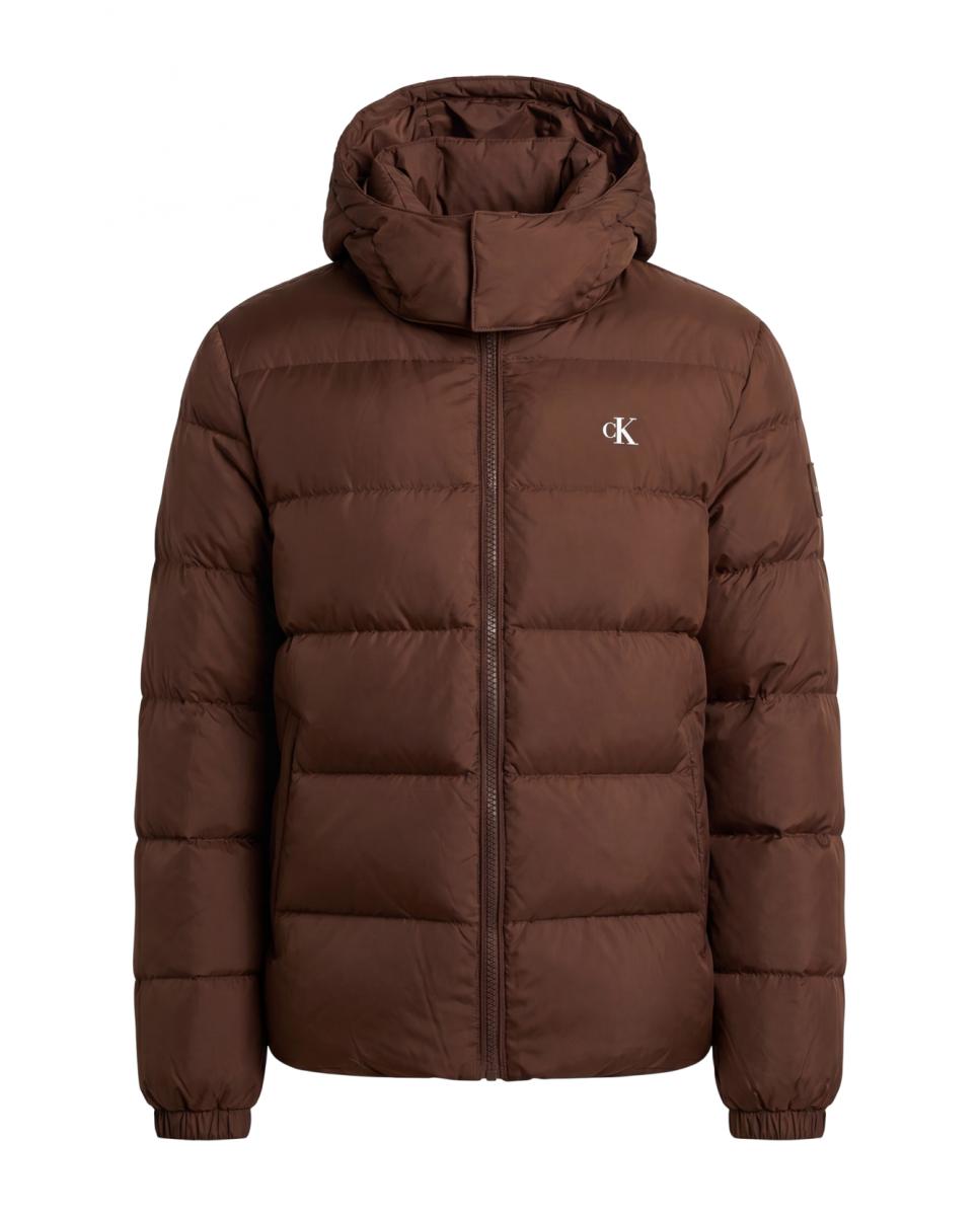 Plumífero Hombre nylon con capucha desmontable - Calvin Klein Jeans - Marrón oscuro Marrón oscuro-5