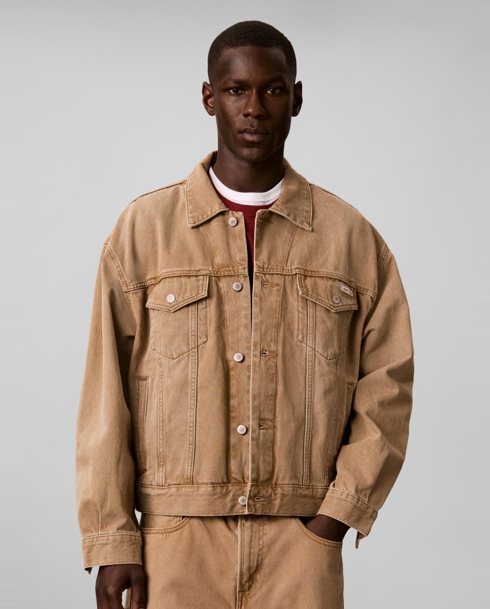 Chaqueta trucker Hombre efecto lavado 90s - Calvin Klein Jeans - Beige Beige-1