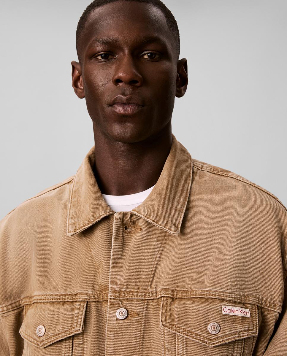 Chaqueta trucker Hombre efecto lavado 90s - Calvin Klein Jeans - Beige Beige-3