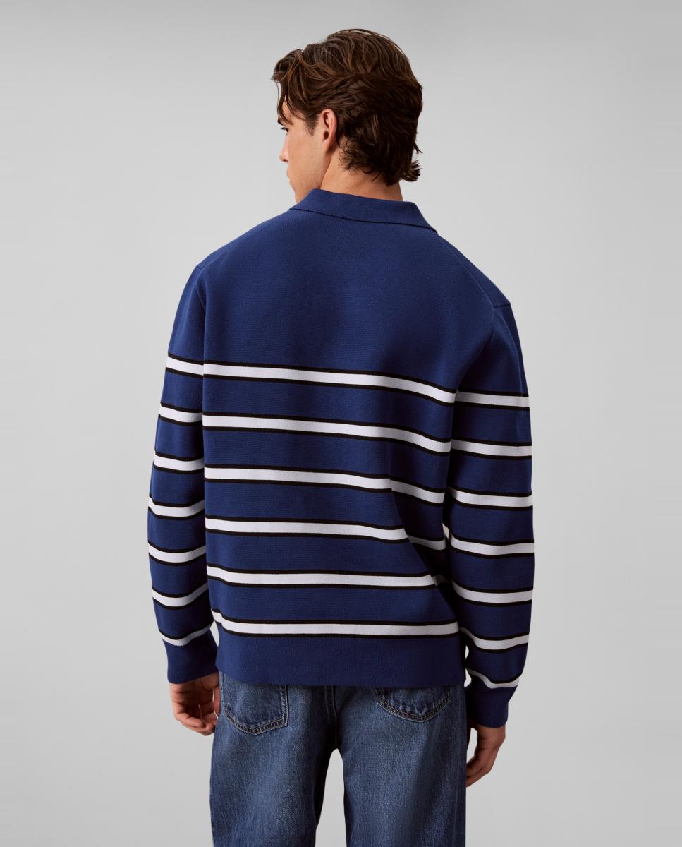 Jersey polo Hombre de algodón a rayas - Calvin Klein Jeans - Azul Azul-2