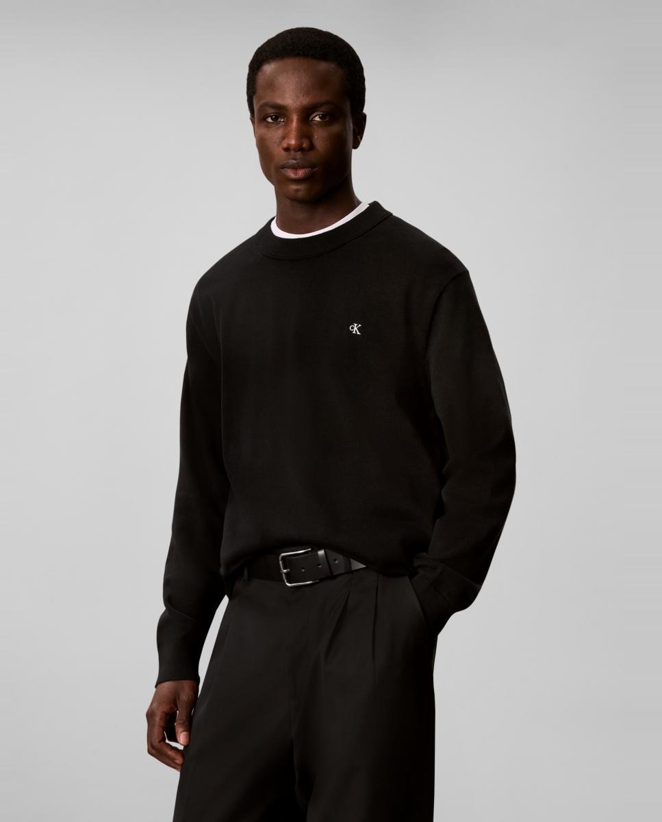 Imagen 0 de Jersey Hombre algodón cuello redondo clásico Negro