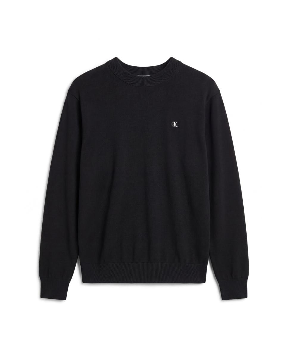 Jersey Hombre algodón cuello redondo clásico - Calvin Klein Jeans - Negro Negro-5
