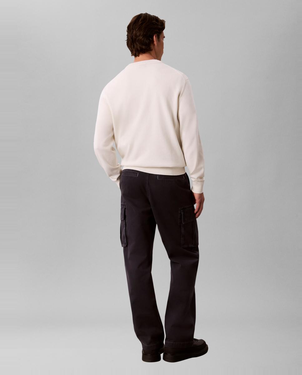 Jersey Hombre algodón cuello redondo clásico - Calvin Klein Jeans - Crudo Crudo-2
