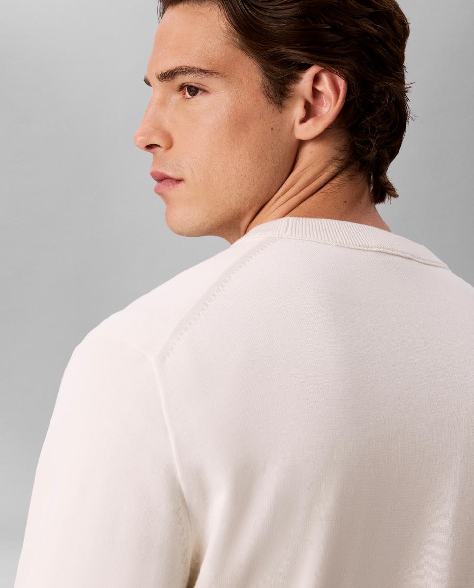 Jersey Hombre algodón cuello redondo clásico - Calvin Klein Jeans - Crudo Crudo-4