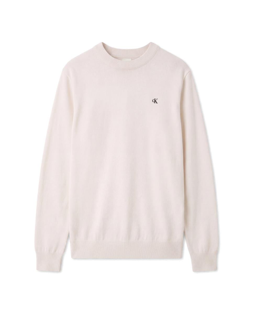 Jersey Hombre algodón cuello redondo clásico - Calvin Klein Jeans - Crudo Crudo-5