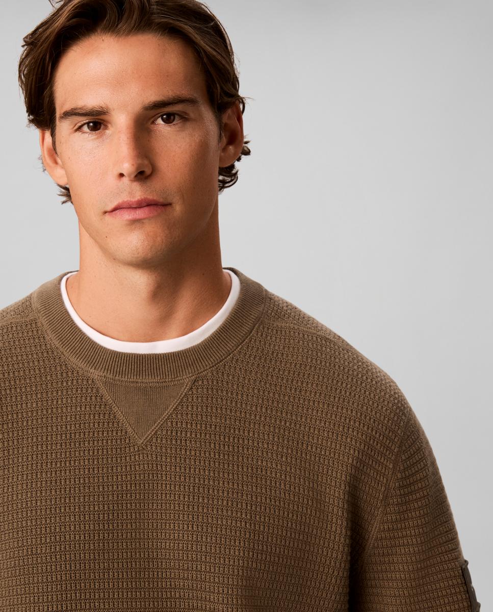 Imagen 3 de Jersey Hombre textura cuello redondo - Calvin Klein Jeans - Verde militar Verde militar