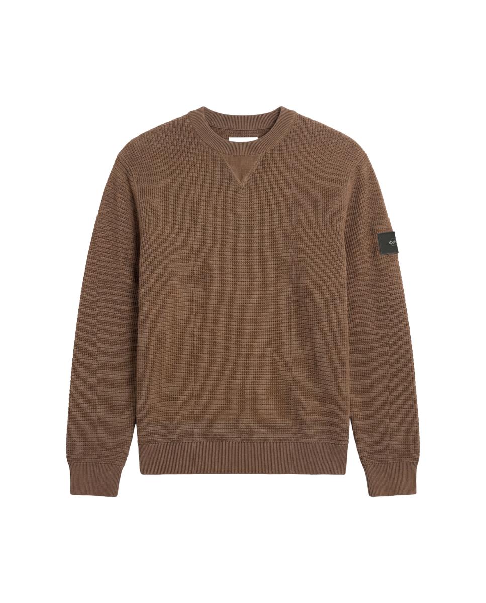Imagen 5 de Jersey Hombre textura cuello redondo - Calvin Klein Jeans - Verde militar Verde militar