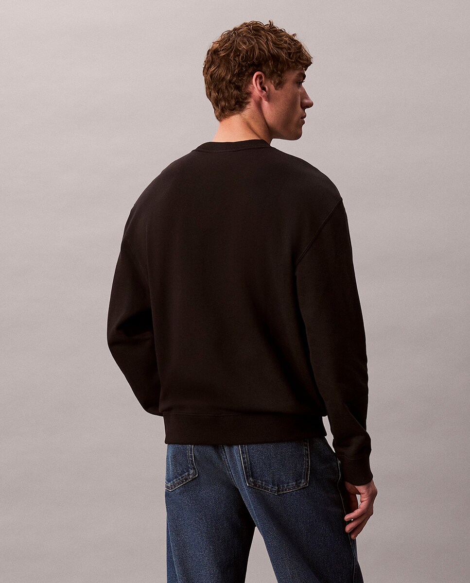 Sweatshirt com Ilustração Preto-2