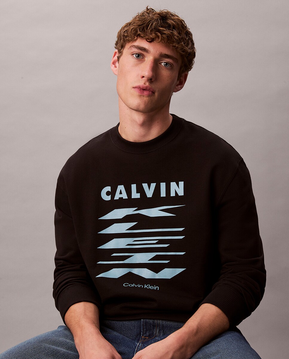 Sweatshirt com Ilustração Preto-3