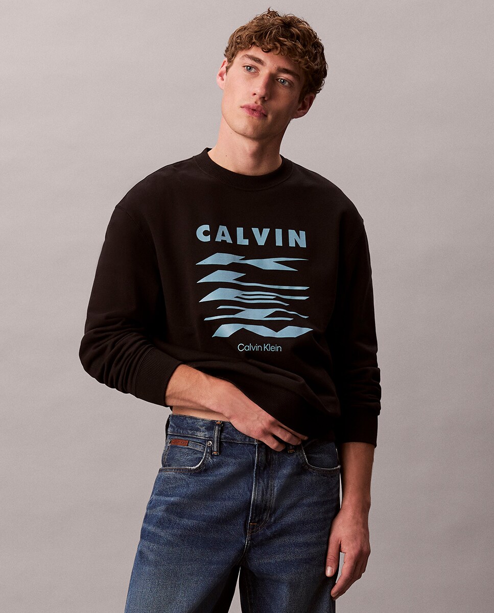 Sweatshirt com Ilustração Preto-4