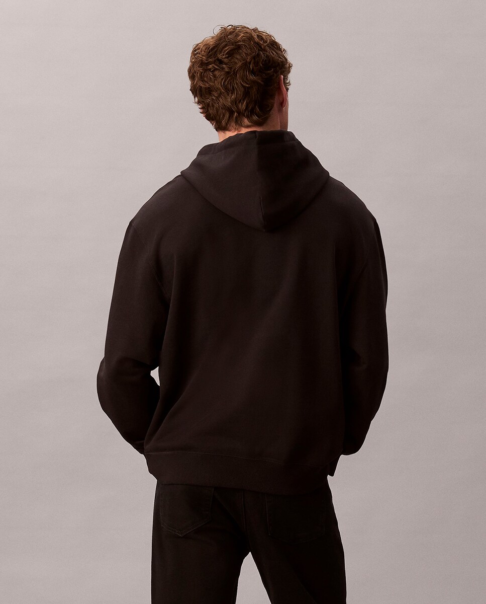 Sweatshirt com Capuz e Ilustração Preto-2