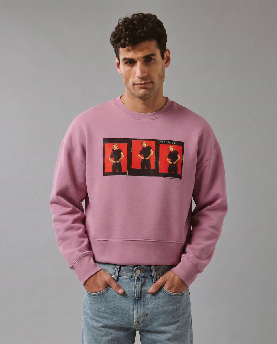 Sweatshirt Cropped Fit Lilás-3