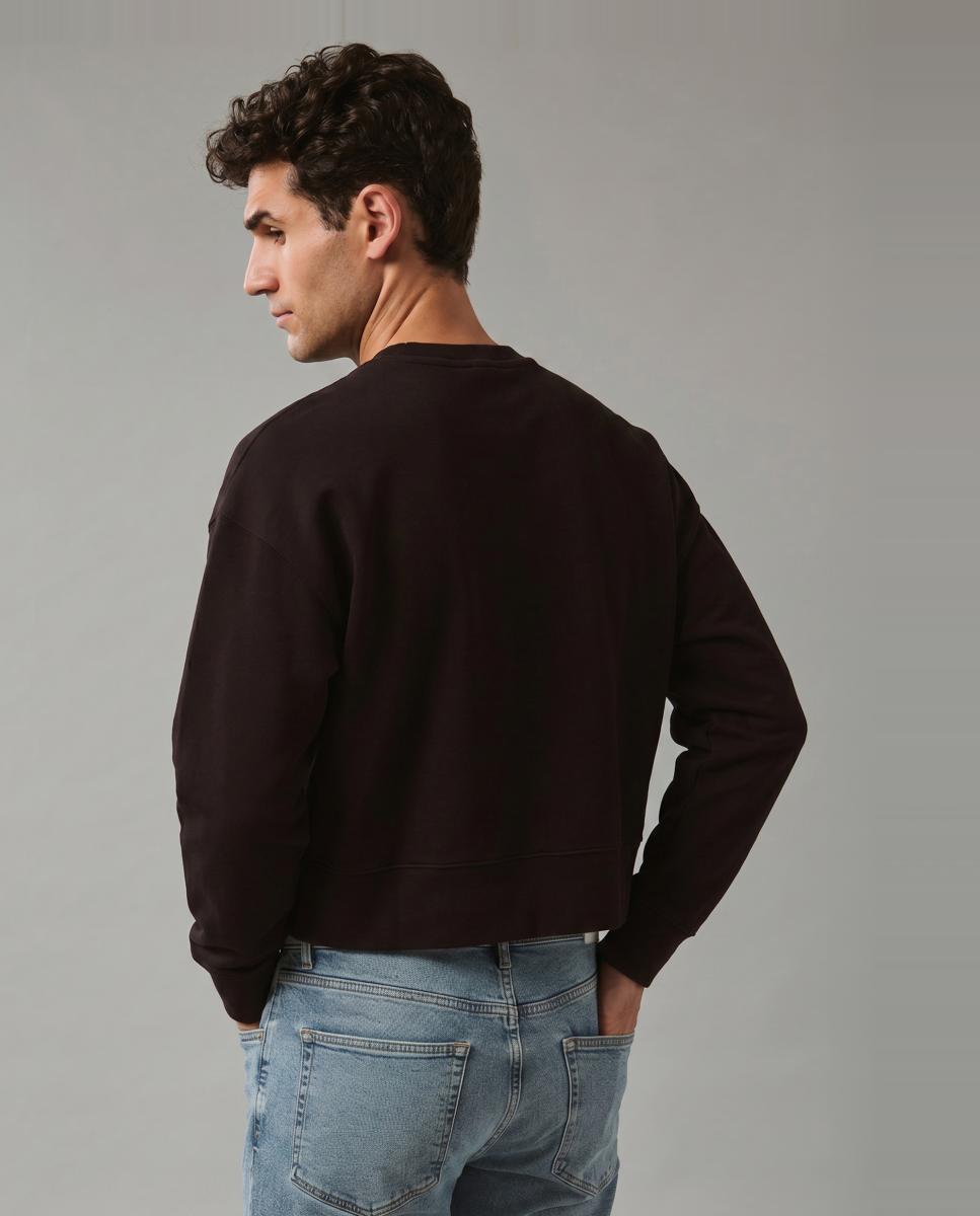 Sweatshirt Cropped Fit Preto-2