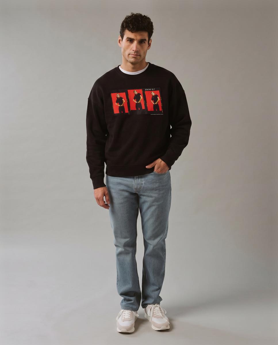 Sweatshirt Cropped Fit Preto-5