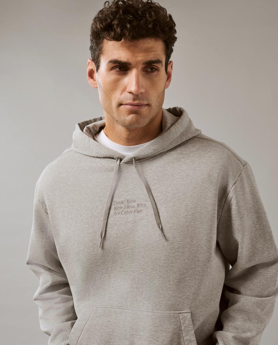 Sweatshirt com Estampado Gráfico Kate Moss Cinzento-4