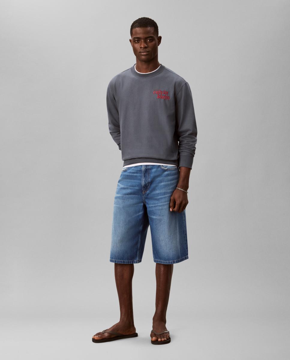 Sweatshirt com Estampado Clássico Azul-5