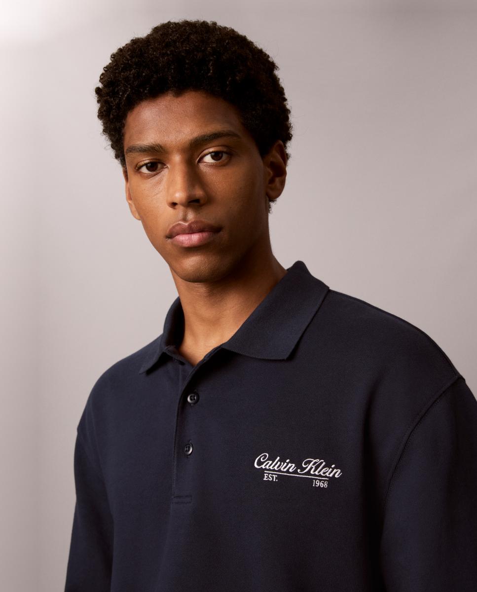 Sudadera Hombre con cuello polo - Calvin Klein Jeans - Azul marino Azul marino-3