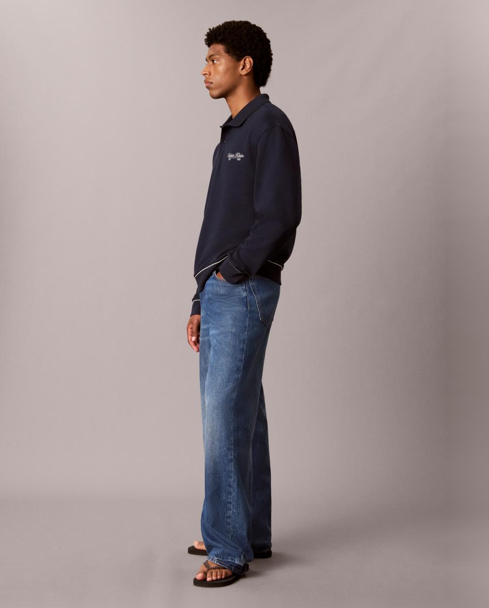 Sudadera Hombre con cuello polo - Calvin Klein Jeans - Azul marino Azul marino-4