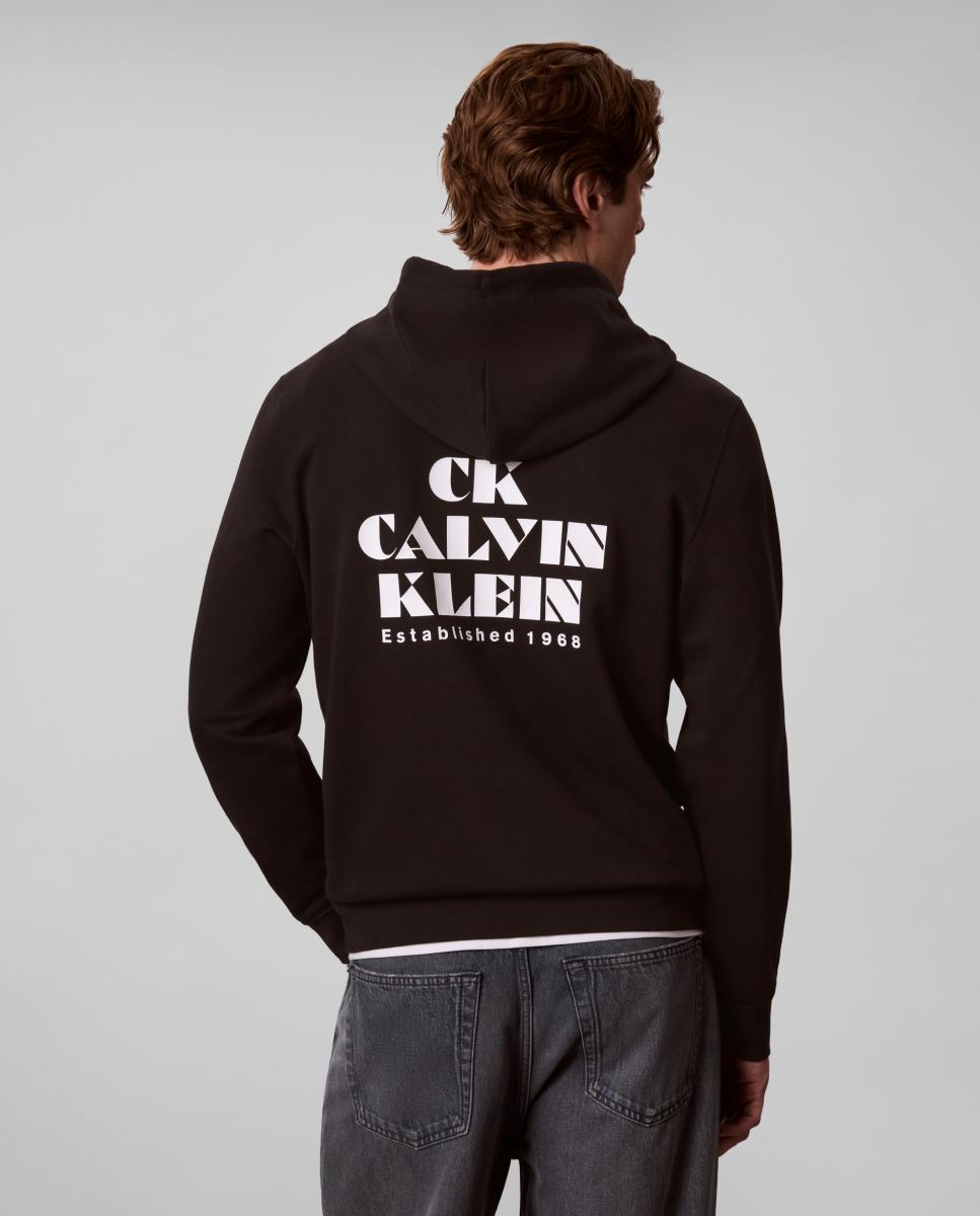 Sweatshirt com Capuz e Estampado Gráfico Preto-2
