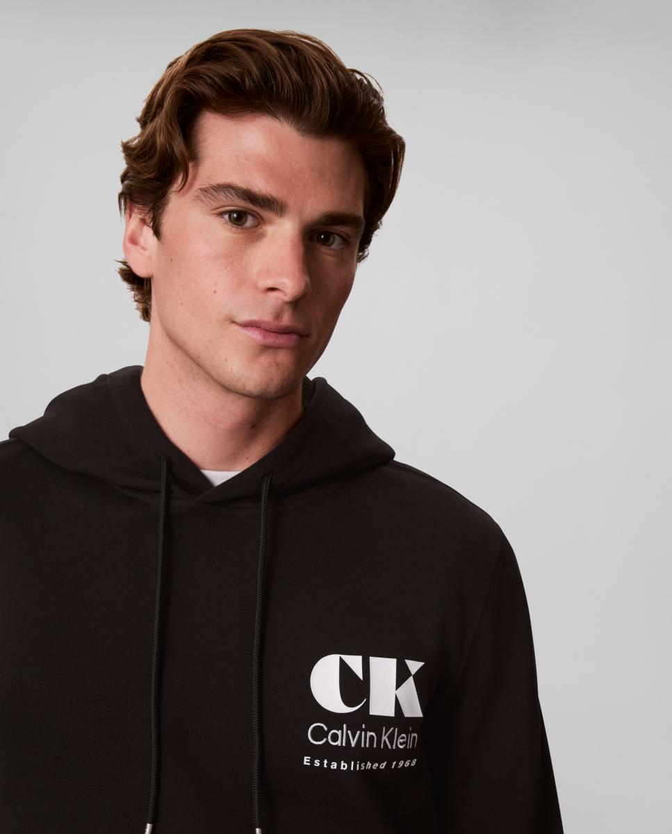 Sweatshirt com Capuz e Estampado Gráfico Preto-3