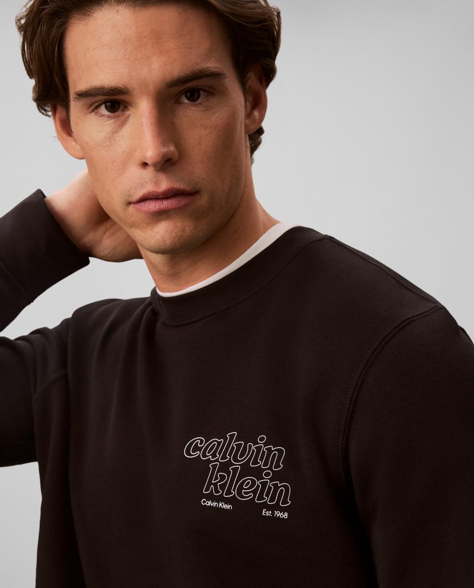 Sweatshirt com Estampado Clássico Preto-3
