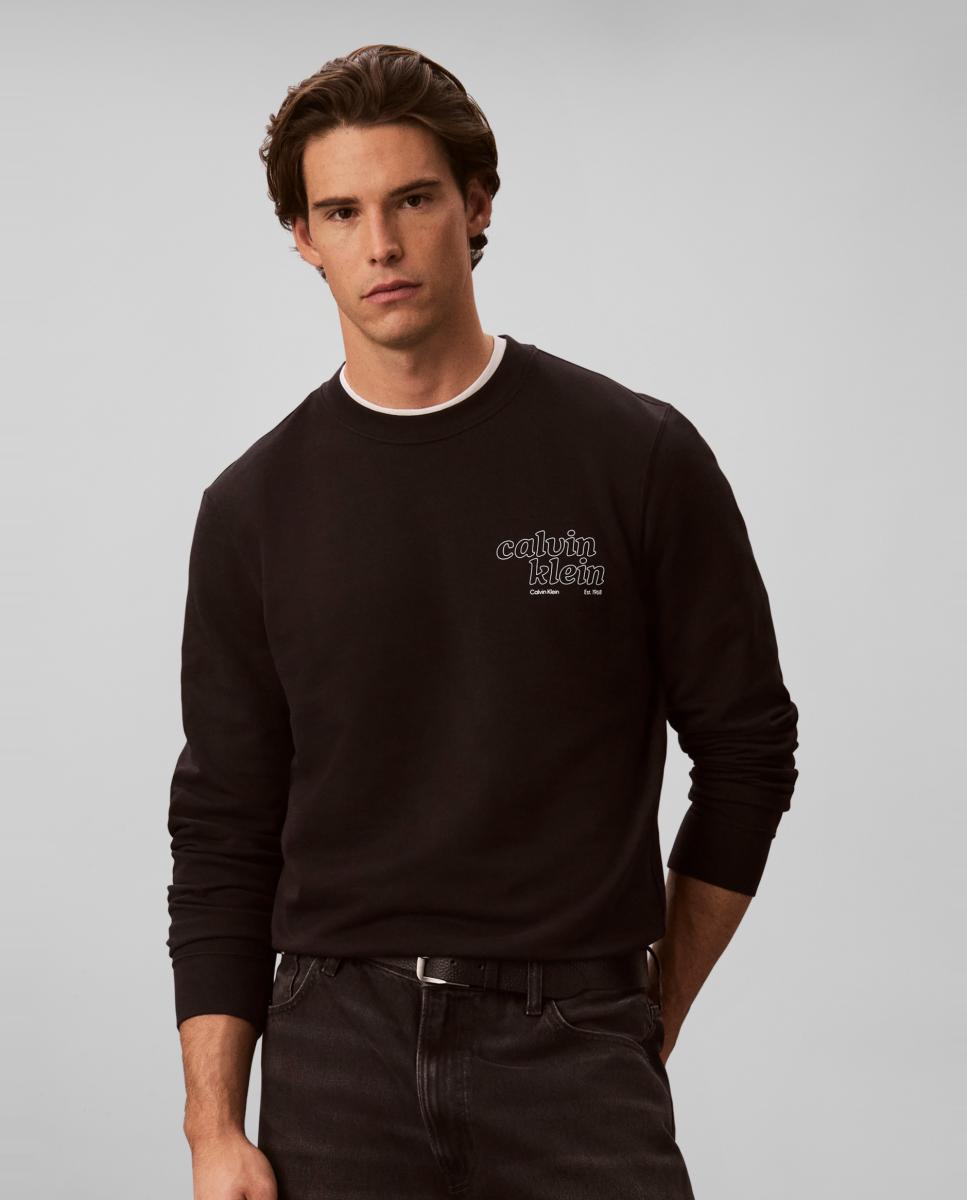 Sweatshirt com Estampado Clássico Preto-4