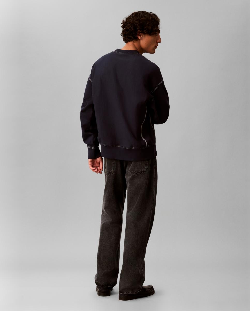 Sudadera Hombre con costuras en contraste - Calvin Klein Jeans - Azul marino Azul marino-2