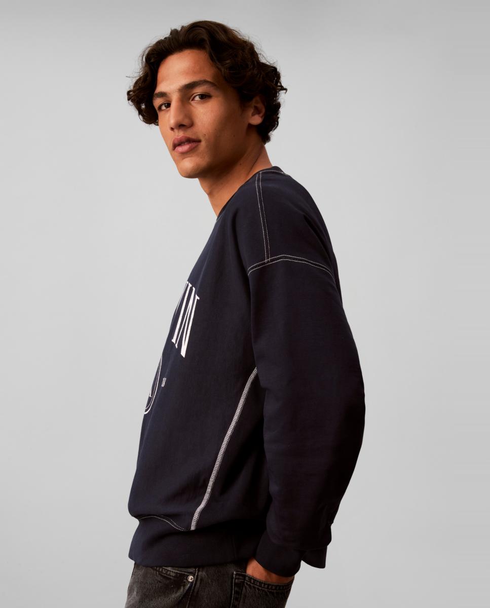 Sudadera Hombre con costuras en contraste - Calvin Klein Jeans - Azul marino Azul marino-5