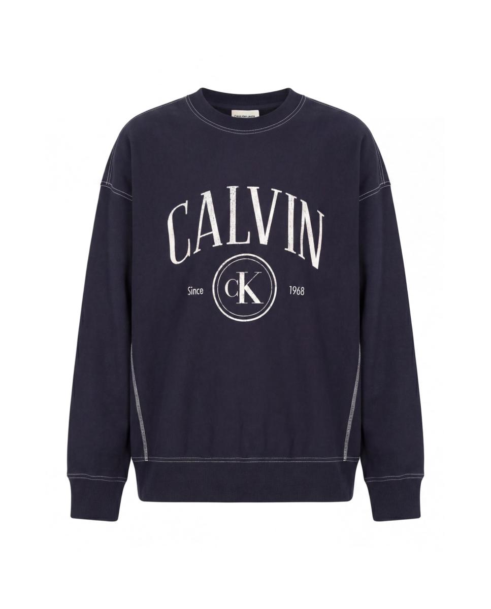 Sudadera Hombre con costuras en contraste - Calvin Klein Jeans - Azul marino Azul marino-6