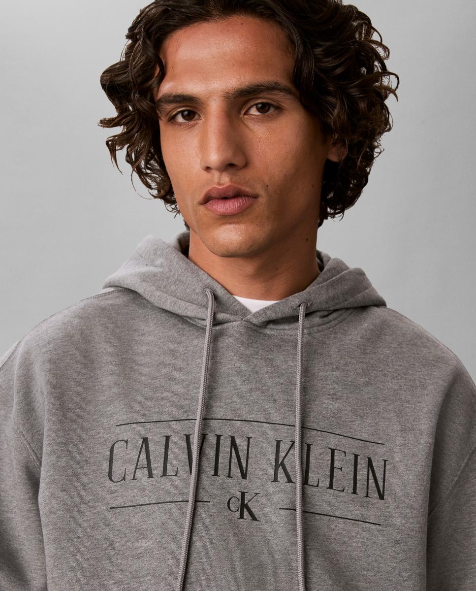 Sudadera hoodie Hombre varsity - Calvin Klein Jeans - Gris Gris-3